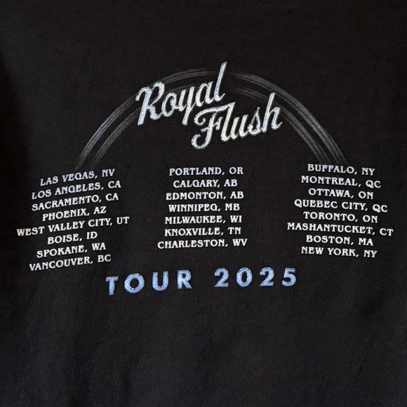 Heart 2025 Royal Flush Tour T-shirt Black Size S - Picture 5 of 6